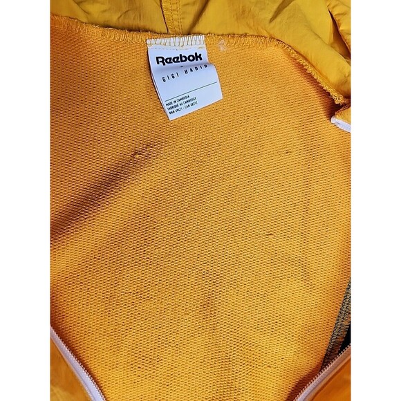 Reebok Gigi Hadid Jacket Womens Windbreaker Size M Blue Yellow White - Picture 11 of 12